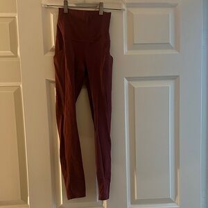 Lululemon Athletica Maroon Leggings